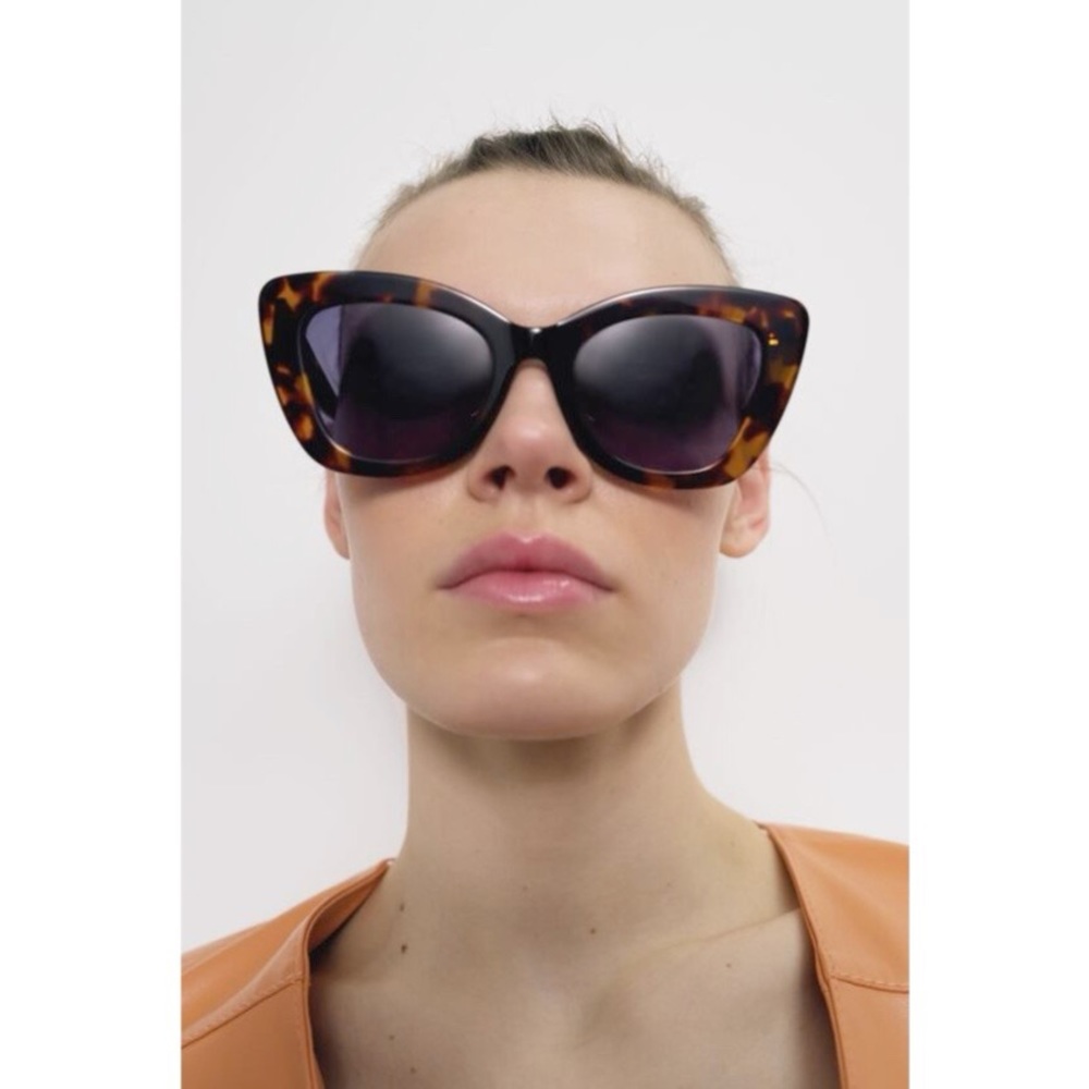 Zara Acetate Tortoiseshell Effect Sunglasses - image 2